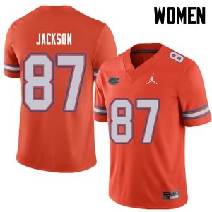 Women's Florida Gators #87 Kalif Jackson NCAA Jordan Brand Orange Authentic Stitched College Football Jersey BFK4462ZK